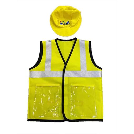 Funphix Busy Builders Construction Vest & Hat for Age 4-12 Years - Kids Construction Worker Costume - Image 2