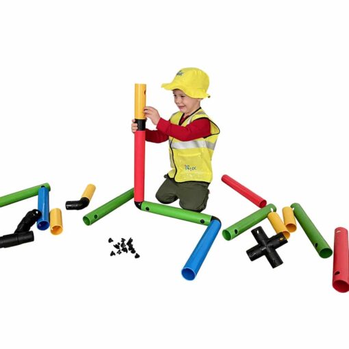 Funphix Busy Builders Construction Vest & Hat for Age 4-12 Years - Kids Construction Worker Costume - Image 4