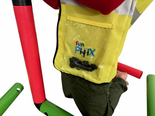 Funphix Busy Builders Construction Vest & Hat for Age 4-12 Years - Kids Construction Worker Costume - Image 5