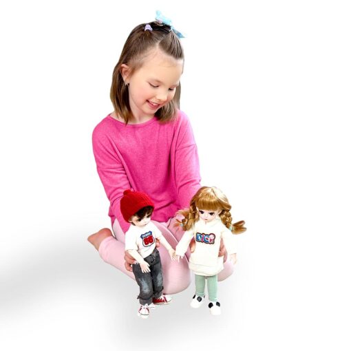 Set of 2 Dolls for Funphix Sets-11.8 Inches with Movable Joints - Image 3