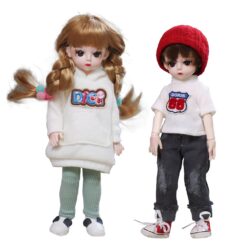 Set of 2 Dolls for Funphix Sets-11.8 Inches with Movable Joints