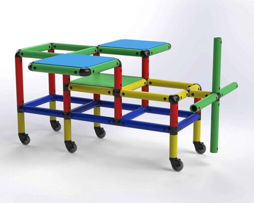 Funphix "Wheelies" - Buildable Play Structure Set with Wheels, Indoor and Outdoor STEM Learning Construction Toy for Ages 2-12 Years - Image 6