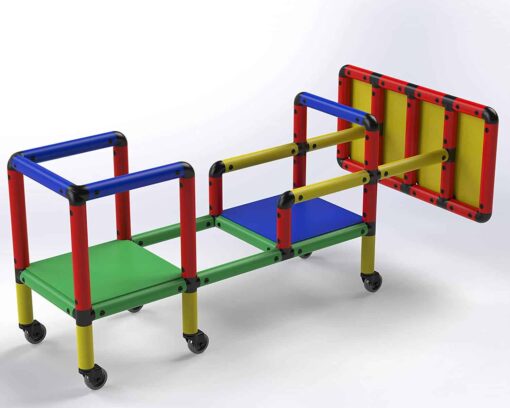 Funphix "Wheelies" - Buildable Play Structure Set with Wheels, Indoor and Outdoor STEM Learning Construction Toy for Ages 2-12 Years - Image 5