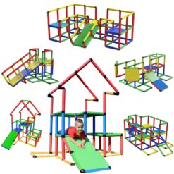 Funphix "Jumbo" 467 Piece Construction Toy Set - Building Play-Structures for Indoors & Outdoors - Fun & Educational Learning Toys for Ages 2 to 12