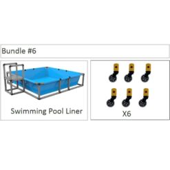 Funphix Accessories Bundle, Swimming Pool Liner and 6 add on wheels