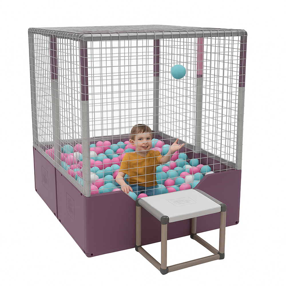 Funphix Large Ball Pits for Toddlers I Dive in Ball Pit Building Toy with Net, Bungee Cords, Tubes & Connectors I Indoor - Image 3