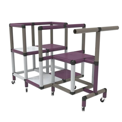 All -in-1 Construction Set – STEM Learning Indoor/Outdoor Toy - Neutral Colors - Grey, Pink, purple - Image 3