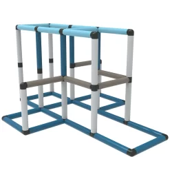 Standard Set- 199 Pieces – Building play-structures for Indoors & Outdoors - Neutral colors Blue, Light Blue, Grey, Ivory