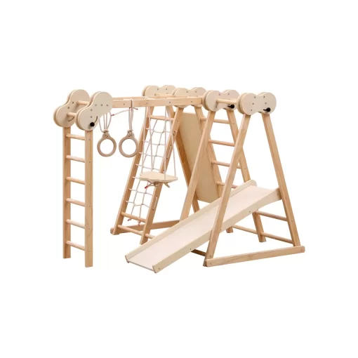 Funphix 5 In 1 Wooden Climber - Natural