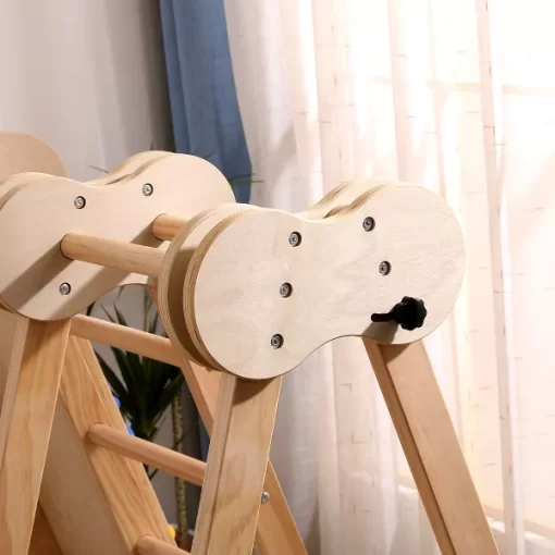 Funphix 5 In 1 Wooden Climber - Natural - Image 6