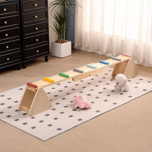 Funphix Wooden 2 in 1 Seesaw and Balance Beam - Image 3