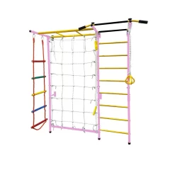 Funphix 7 In 1 Swedish Ladder Wall Gym Set - Large - Pink