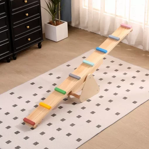 Funphix Wooden 2 in 1 Seesaw and Balance Beam - Image 6