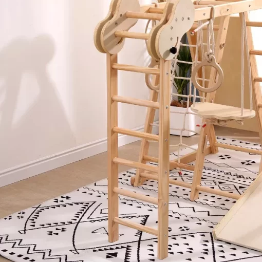 Funphix 5 In 1 Wooden Climber - Natural - Image 4