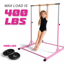 Funphix Premium Gymnastics Bar for Kid: Steel Construction with Beech Wood Horizontal Bar