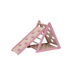 Funphix Pikler Climbing Set: Foldable Triangle and Slide Board - Pink