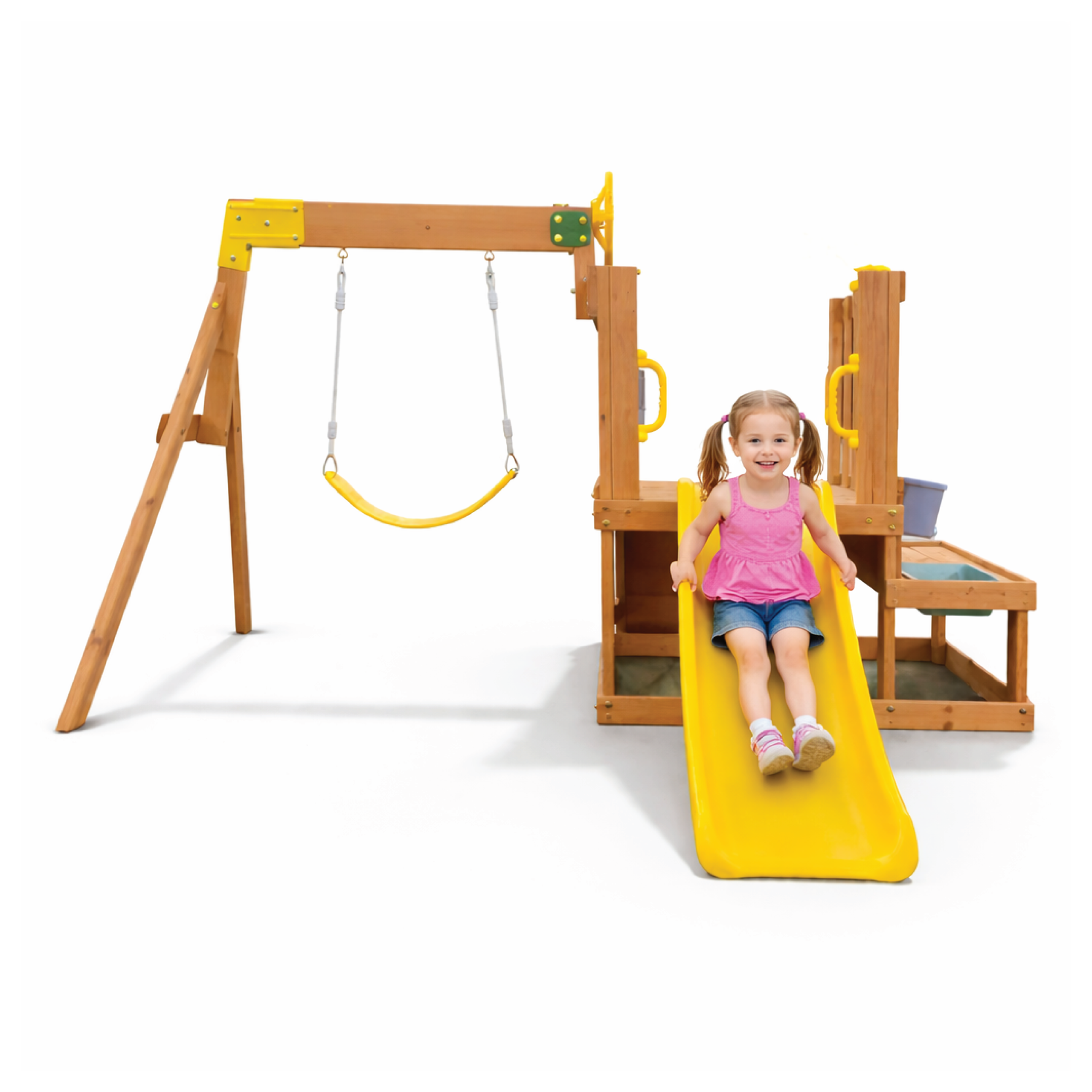 Funphix Kids Playhouse with Slide, Swing and Water Play Box - Image 4