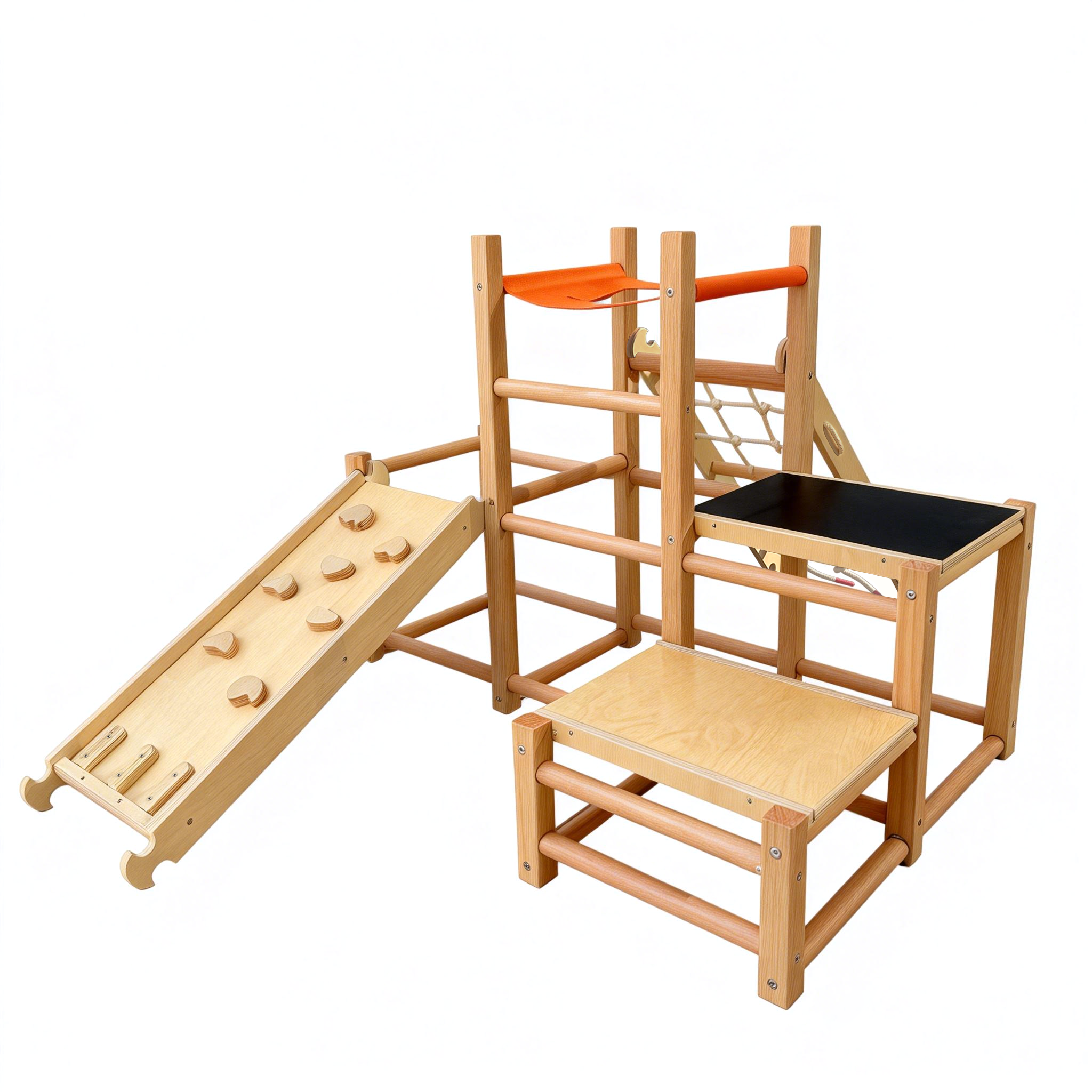 Funphix 7-in-1 Wooden Toddler Climbing Toy Indoor Playground - Image 2