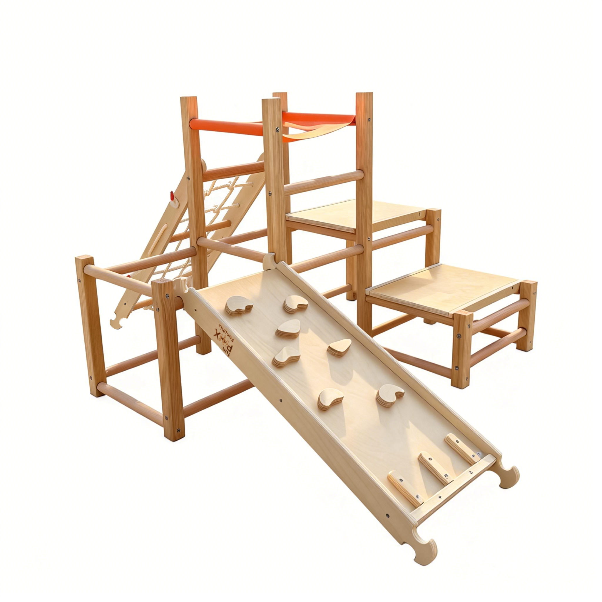 Funphix 7-in-1 Wooden Toddler Climbing Toy Indoor Playground - Image 4