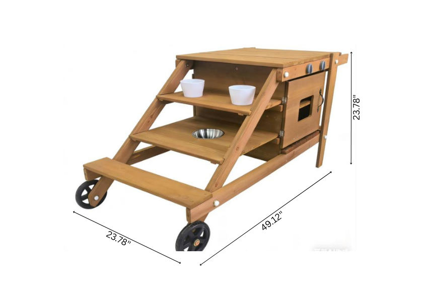 Funphix Mud Kitchen On Wheels for Kids - Image 5