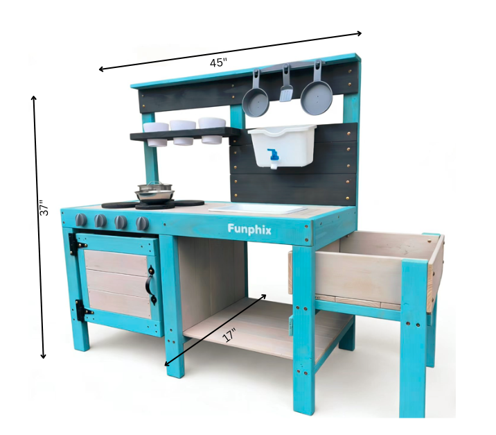 Funphix Indoor/Outdoor Mud Kitchen Playset for Kids - Image 2