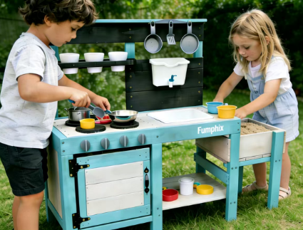 Funphix Indoor/Outdoor Mud Kitchen Playset for Kids - Image 7