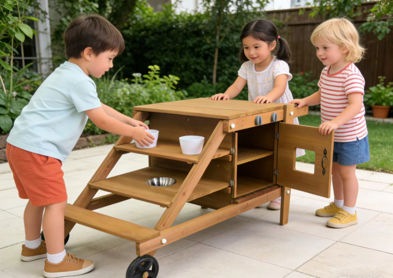 Funphix Mud Kitchen On Wheels for Kids