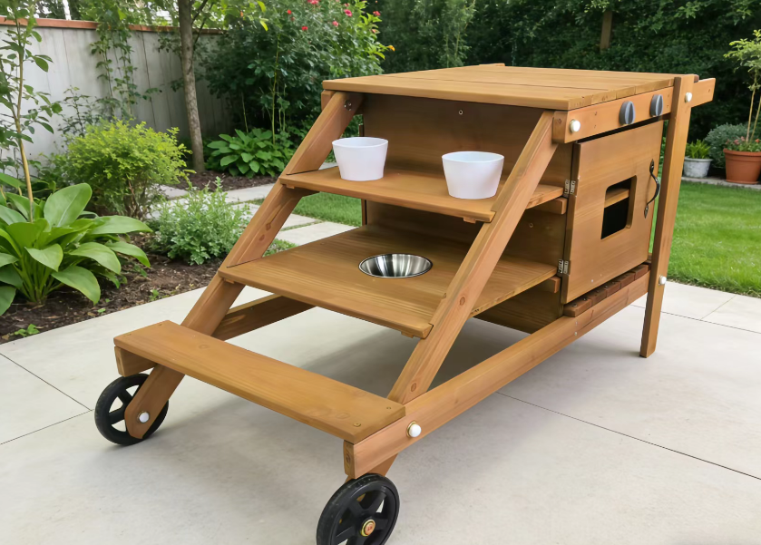 Funphix Mud Kitchen On Wheels for Kids - Image 3