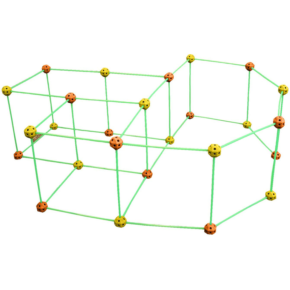 Funphix Fort 154 Pc Set for Supersized Glow in The Dark Fort Building – Encourages Teamwork, Stimulates Imagination for Age 5+(Orange / Yellow Balls) - Image 7
