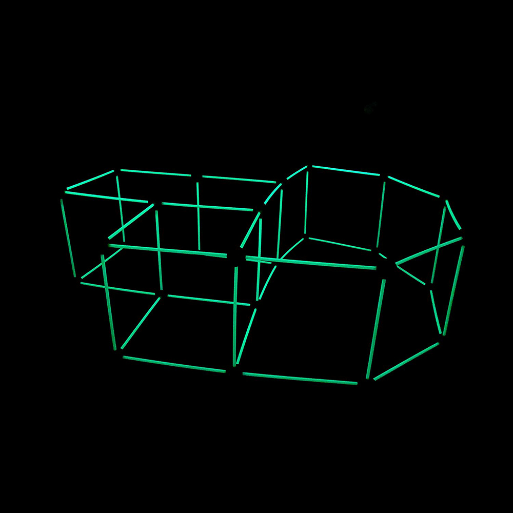 Funphix Fort 154 Pc Set for Supersized Glow in The Dark Fort Building – Encourages Teamwork, Stimulates Imagination for Age 5+(Orange / Yellow Balls) - Image 5