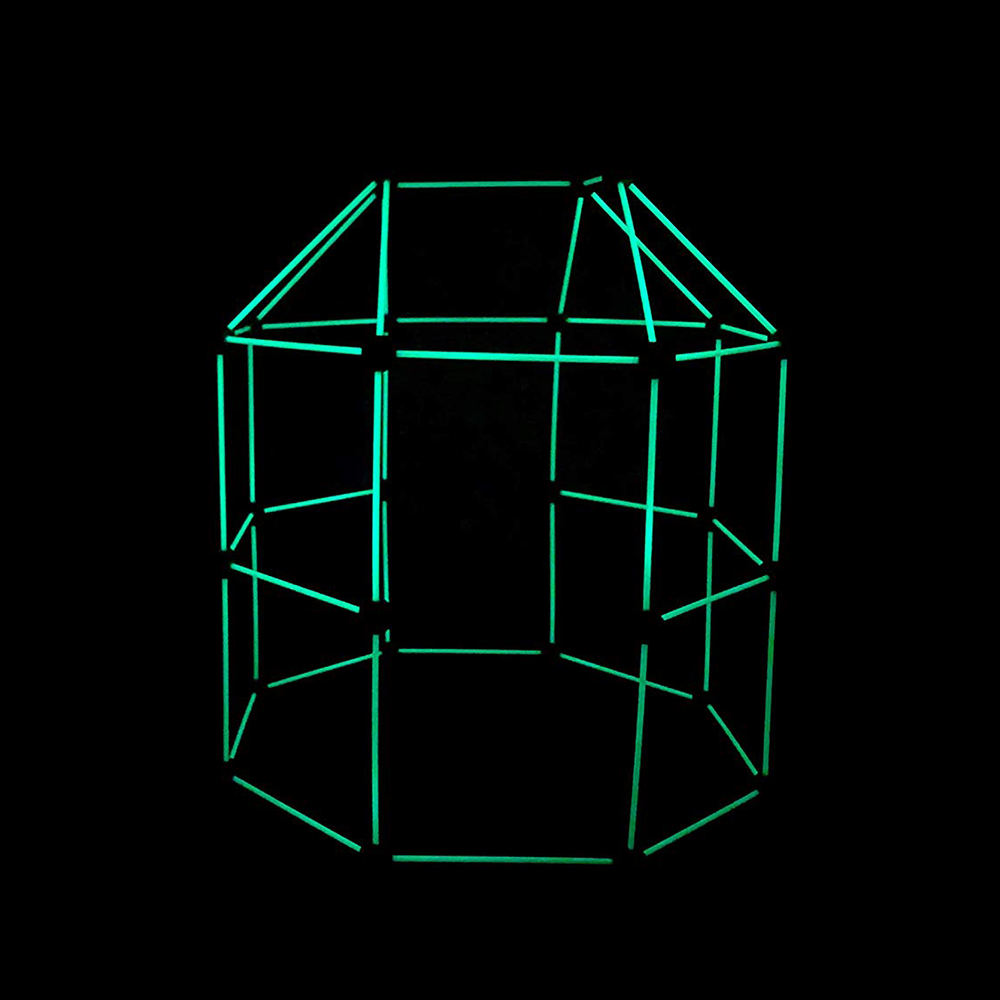 Funphix Fort 154 Pc Set for Supersized Glow in The Dark Fort Building – Encourages Teamwork, Stimulates Imagination for Age 5+(Orange / Yellow Balls) - Image 6